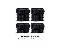 20x 1KG Zwarte Filament PLA+ 3D Printer Filament 1.75mm – Hoogwaardig 3D Printing Filament, Extra Sterk en Flexibel, Anti-Warp, Glanzend, Compatibel met FDM Printers, Print Zonder Problemen