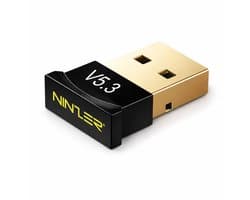 Ninzer Bluetooth 5.3 Adapter - USB-adapter - Dongle - Plug and Play - voor Laptop en Desktop Computer