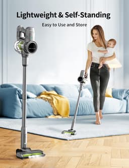 Draadloze Steelstofzuiger – 26 kPa – 250W Borstelloze Motor – 40 Min – LED Display — thumbnail 2