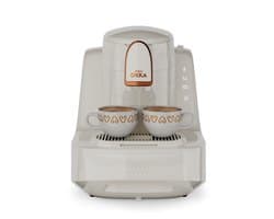 Arzum OKKA Elite Turks Koffiezetapparaat OK0040-2600 | Wit/Koper - 2 kopjes - Aanpasbare temperatuur - Volautomatisch - 710W