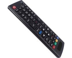Afstandsbediening universeel - Geschikt voor alle LG TV's - Vervangende afstandsbediening voor televisie - Smart TV - Remote control - Klein - Zwart - Jonyx