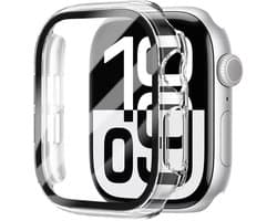 Full Cover/Hoesje - Screen Protector - Geschikt voor Apple Watch Series 10 & Series 11 - 42mm - Bescherm Hoesje voor Apple Watch series 10 / X - maat 42mm - Hardcase - Protection - iWatch S10 & S11 case - Transparant