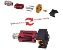 Actie4you® - Geschikt voor MK8 3D Printer Extruder Hot End Kit + Hotend Sleeve - Hoge Kwaliteit