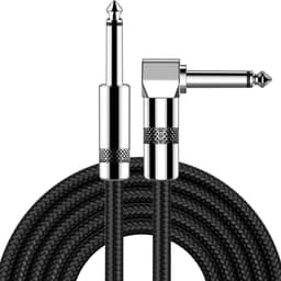 Gitaarkabel - Instrumentkabel - Kabel Gitaar - 3 Meter - 6,35mm - Haaks — thumbnail 1