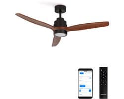 CREATE - Stille plafondventilator van 40 W met technische ABS-bladen, verkrijgbaar in verschillende maten - S - Met licht - WIFI - WIND STYLANCE — afbeelding 1