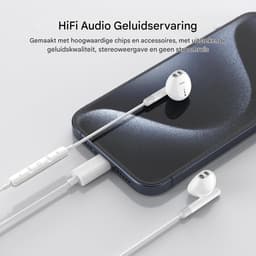 TENZHVXI - Wired Earbuds - Usb-C Headphones - 14,2 Mm Driver / 1,2 M Kabel - 1 Paar - Voor Iphone 17/16/15 - Wit — thumbnail 3