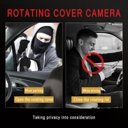 360° vierkanaals dashcam - Uitgerust met een 1080p-camera aan de voorzijde en 480p-camera's aan de achterzijde, met ondersteuning voor nachtzicht, breed dynamisch bereik, 6,1-inch IPS-scherm, loopopname, G-sensor en 24-uurs parkeerbewaking. — thumbnail 4
