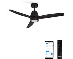 CREATE - Stille plafondventilator van 40 W met technische ABS-bladen, verkrijgbaar in verschillende maten - S - Met licht - WIFI - WIND STYLANCE — afbeelding 1