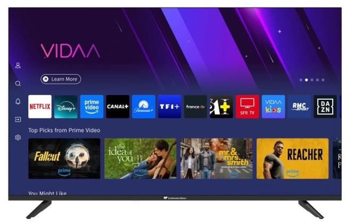 QLED TV - CONTINENTAL EDISON - CELED43SVQLD25B6 - 43'' (109 cm) - UHD 4K 3840x2160 - SMART VIDAA - 3xHDMI - 2xUSB — afbeelding 1