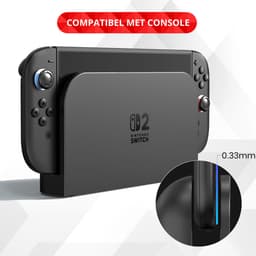 3X Screen protector - Screenprotector Geschikt voor Nintendo Switch 2 - 9H Tempered Glass - Beschermglas - Glasplaatje - Dock Friendly - Met Installatiekit — thumbnail 6