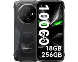 Blackview FORT 1 - Robuuste Smartphone - 18 GB RAM - 256 GB ROM - 6,56 inch - 10000 mAh - Robuuste telefoon - Android 15 - GPS - Zwart