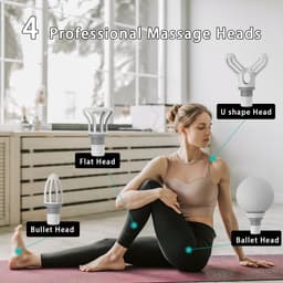 Mini Deep Tissue Massage Gun, Elektrische Spiermassager voor de Rug, Kleine Draagbare Reismassager, Massager voor Nekpijnverlichting, Groen — thumbnail 4
