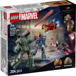 LEGO Marvel - Iron Man en War Machine vs. Hammer Drones Constructiespeelgoed — thumbnail 1