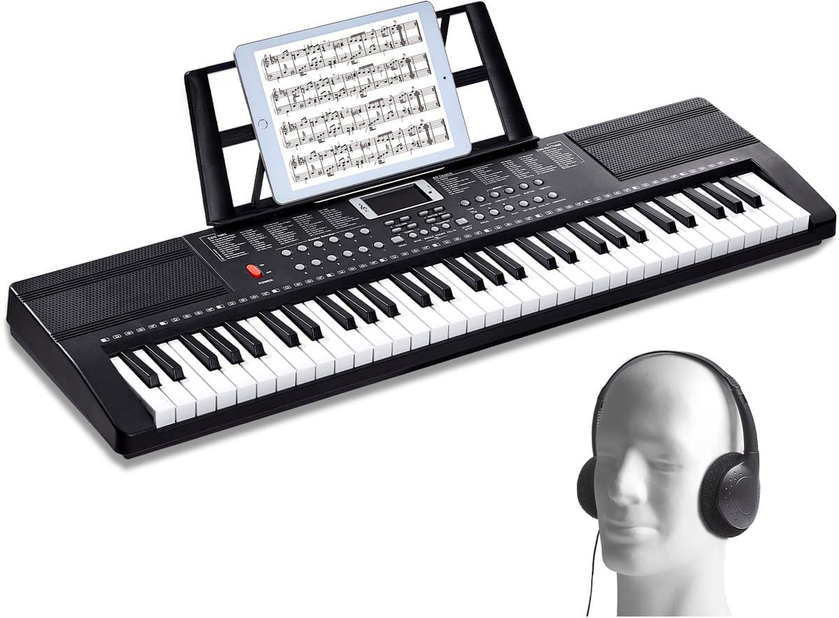 61-Toets Digitale Piano Met 200 Noten En 200 Ritmes, Een Draagbaar Elektrisch Pianoklavier Met 60 Demosongs, GeïNtegreerde Dubbele Luidsprekers — afbeelding 1