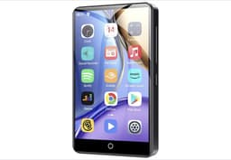 MP4-speler met Bluetooth en WiFi 80GB, MP3- en MP4-muziekspeler, 4 Inch 1080P touchscreen-videospeler, draagbare Android Spotify-speler met Play Store-app (Zwart) — thumbnail 1