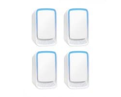 Luchtreiniger - 4-pack plug-in negatieve ionen luchtreiniger - Negatieve ionen luchtreiniger - Luchtreiniger voor thuis - Negatieve ionen luchtreiniger - Luchtverfrisser - Ionisator - Wit