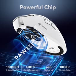 Attack Shark R1 - Draadloze Gaming Muis - 2.4G + BT5.2 - Lichtgewicht 59G - USB C - Zwart — thumbnail 4