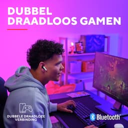 Trust GXT 409 Oxxie - Draadloze oordopjes voor Gaming - TWS In-ear - Bluetooth verbinding & USB-C-ontvanger - voor PC/Switch/Switch2/PS5 en Mobile - Wit — thumbnail 2
