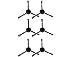Driehoekborstel - Accessoires geschikt voor Roborock S50-serie / T4 / T6 / T7 /T7 PRO / S4 / S5 / S6 / S7 / S8 / P10 / G10 / G20 / T8 / Q7 - 6 stuks -zwarte