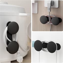 6x Kabel organiser - Kabelhouder - Kabelhaspels - Winder Snoer Clip - Kabel Draad Clips - Snoer Houder - Kabel Houder Clips - Kabelhaspel Apparaten - kabelgeleiding - Zelfklevend - Voor USB Kabels, Draden, Mixers, Koffiemachines, Air Fryers — thumbnail 4