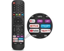 Hisense Afstandsbediening Universele VIDAA-TV-afstandsbediening |Geschikt voor alle Hisense TV's (televisies) Deze afstandsbediening is 100% compatibel met alle Hisense tv-modellen, LED , Qled , U-LED ,Mini Led ,Oled |Plug & Play| Direct te gebruiken