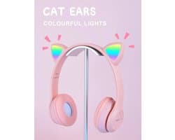 Draadloze Koptelefoon – Kattenoren – Met LED-licht – Bluetooth