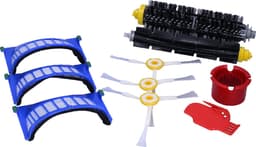 Sillar, accessoireset voor schoonmaakrobot, vervangingen, geschikt voor iRobot Roomba 600-serie, 3x HEPA filter, 1x hoofdborstel, 1x rolborstel, 3x zijborstels, 2x schoonmaakmiddel, 10st — thumbnail 1