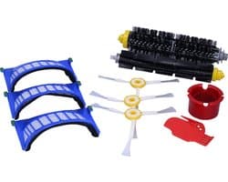 Sillar, accessoireset voor schoonmaakrobot, vervangingen, geschikt voor iRobot Roomba 600-serie, 3x HEPA filter, 1x hoofdborstel, 1x rolborstel, 3x zijborstels, 2x schoonmaakmiddel, 10st