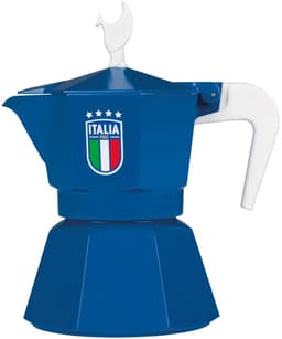 Moka pot Mokavit Italia FIGC Blauw – Italiaanse percolator 3 kopjes – Alternatief voor Bialetti – Voetbal editie — thumbnail 1
