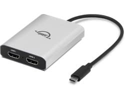 OWC USB-C naar Dual HDMI 4K Display Adapter met DisplayLink - Geschikt voor M1/M2/M3/M4 Macs en PC