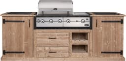Outside Meubelen | Buitenkeuken - Padang | Boretti Ligorio Top BBQ | Hardstenen blad | Steigerhout | Tuinmeubelen — thumbnail 1