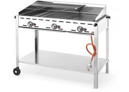 HENDI Green Fire barbecue – 3 branders – 17,4 kW – verbeterde luchtaanvoer – 1078x612x825 mm — thumbnail 4
