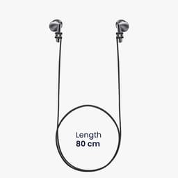 kwmobile magnetische band geschikt voor Samsung Galaxy Buds 3 / Soundcore P20i / Wave Beam / Fun Air Pro 4 - Siliconen strap voor draadloze oordopjes - 80 cm lang - In zwart — thumbnail 2