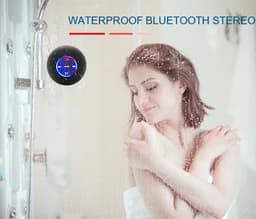 Led Draadloze Bluetooth Speaker Draagbare Waterdichte Zuignap Mini Douche Speaker - Keuken Speaker - LED - verschillende kleuren — thumbnail 4