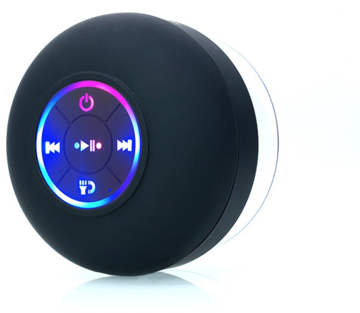 Led Draadloze Bluetooth Speaker Draagbare Waterdichte Zuignap Mini Douche Speaker - Keuken Speaker - LED - verschillende kleuren — afbeelding 1