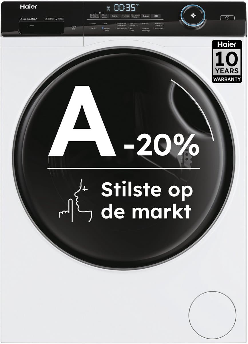 【Mega Vakantiegeld Deal】Haier wasmachine HW80-B14959EU1 i-Pro 5 (8 kg, 1400 tpm, Direct motion-motor, ABT, wifi en Bluetooth) — afbeelding 1