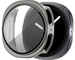 Bandz PC hard case hoesje met screenprotector - geschikt voor Samsung Galaxy Watch 8 - 44mm - beschermhoes van hard plastic - full cover (titanium goud)