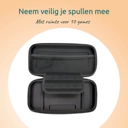 George Napoli Case geschikt voor Nintendo Switch 2 - Met opbergvak voor 10 games - Hoes geschikt voor Nintendo Switch 2 - Accessoires geschikt voor Nintendo Switch 2 - Zwart — thumbnail 2