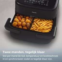 Philips 1000 Series Dual Basket Airfryer - NA150/00 - Dubbele Mand - Flexible Basket - 7.1L - Tot 5 Personen — thumbnail 5