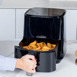 BLACK+DECKER - Heteluchtfriteuse - 5L - 8 Programma's - Antiaanbaklaag - Zwart - 1450W — thumbnail 3
