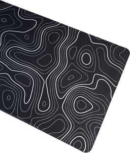 Muismat xxl - Black Topography - Gaming - 900 x 400 x 3 mm - Antislip — thumbnail 2