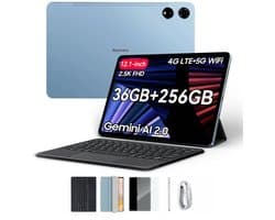 Blackview MEGA 3 Tablet - Android 15 - 12.1 Inch - 36GB RAM - 256GB ROM - Met Toetsenbord - Dual 4G LTE - 8800mAh - 13MP+50MP Camera - Blauw