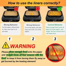 Allecto Premium - Luchtfriteuse Liners voor Airfryer - Grote Wegwerp Papieren Voeringen - Accessoires voor Ninja Grill - 100 stuks — thumbnail 2