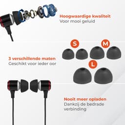 Nuvance Oortjes met Draad - USB-C Aansluiting - Oordopjes met Draad - In-Ear Oortjes met Draad en Microfoon - Zwart — thumbnail 5