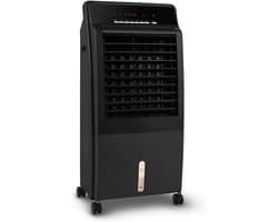BlXc® Mobiele Luchtkoeler zonder afvoerslang - stil met afstandsbediening en timer - 75 uur - 60 dBA - 4-in-1 luchtkoeler en luchtbevochtiger - mobiele ventilator met waterkoeling. Incl Afstandsbediening.