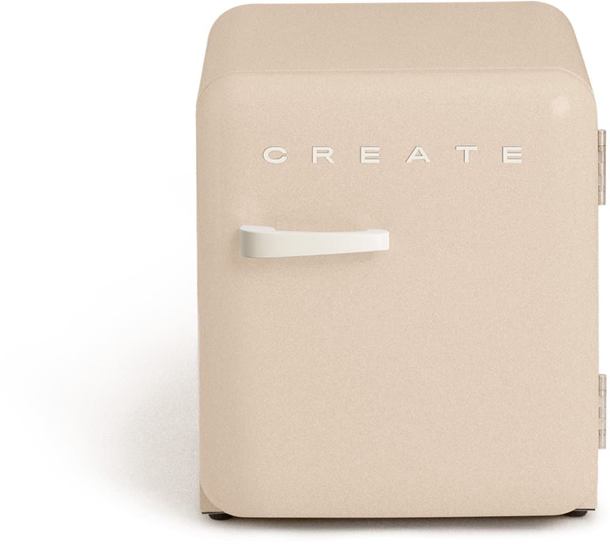 CREATE - Koelkast in retrostijl - Zand - Handvat Gebroken wit - FRIDGE RETRO 48L — afbeelding 1