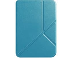 Hoesje Geschikt voor Kobo Clara Colour Hoes Book Case Trifold - Hoes Geschikt voor Kobo Clara Colour Hoesje Book Cover - Turquoise