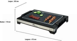 Little Balance 8863 elektrische tafelgrill - Easy Nopifas - Kookoppervlak 38 x 25 cm - PFAS-vrije microkeramische coating - 2000W — thumbnail 2