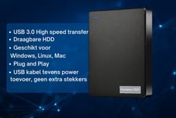 Dutch Wanted Fast Plus - Externe Harde Schijf - Harde Schijf Extern - 1TB (2x500GB) Opslag - Inclusief Type-C adapter - Harde schijf voor telefoon — thumbnail 2