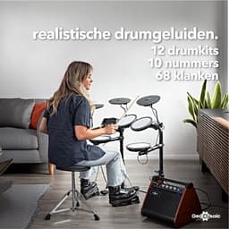 VISIONDRUM Elektronisch Drumstel met Kruk en Hoofdtelefoon — thumbnail 5
